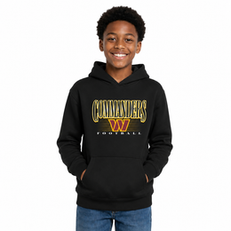 Washington Commanders NFL Youth Overtime Blueprint Fleece Hoodie Sweatshirt - Black