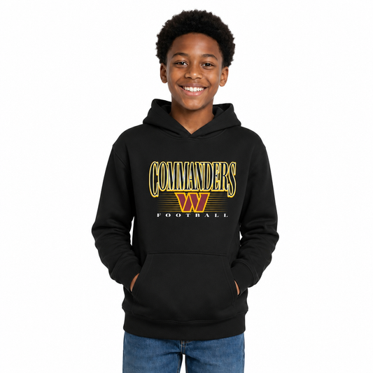 Washington Commanders NFL Youth Overtime Blueprint Fleece Hoodie Sweatshirt - Black