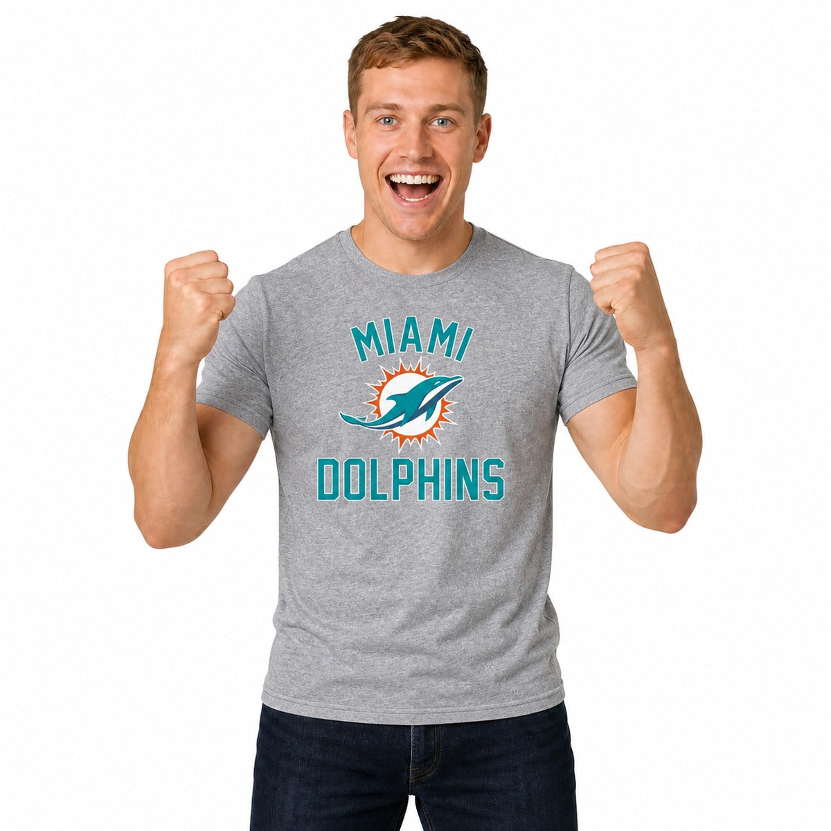 Miami Dolphins NFL Gameday Short Sleeve T-Shirt for Men and Women - Gray