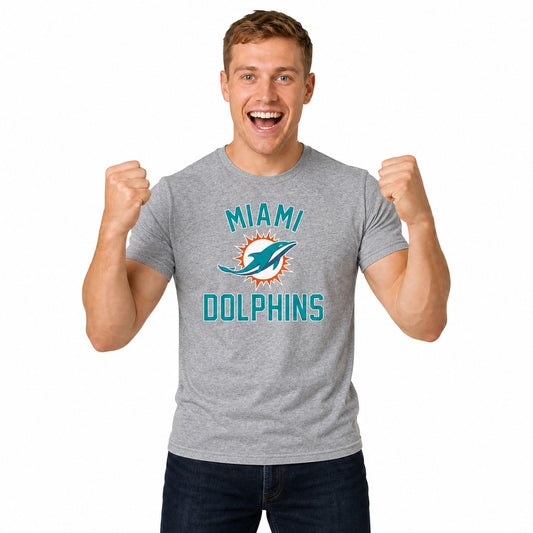 Miami Dolphins NFL Gameday Short Sleeve T-Shirt for Men and Women - Gray