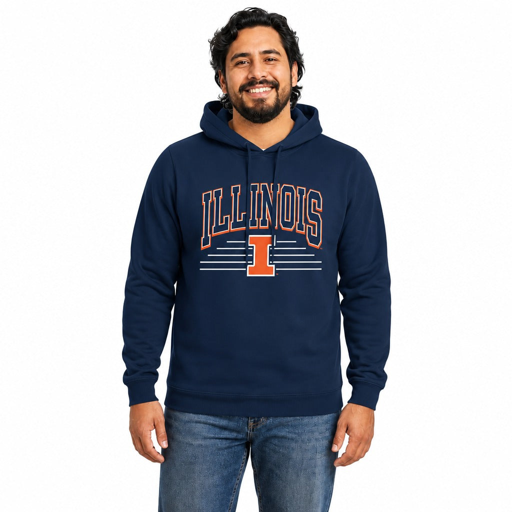 Illinois Fighting Illini  Overtime Classics Fleece Hoodie Sweatshirt - Navy