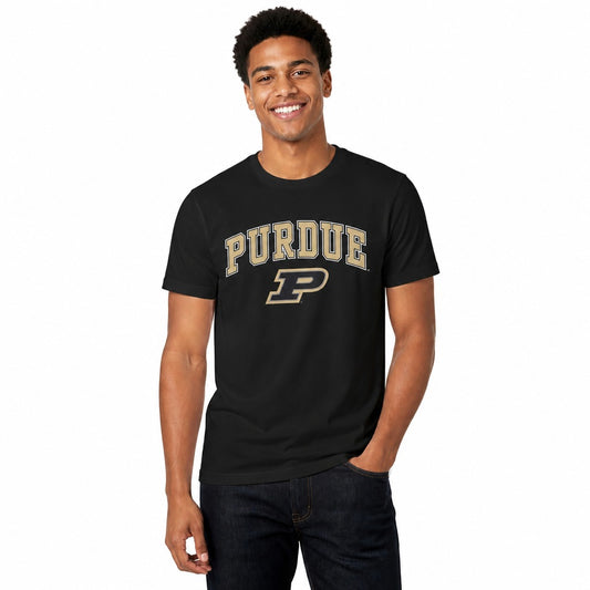 Purdue Boilermakers Gameday Cotton T-Shirt - Short Sleeve Crew Neck - Black