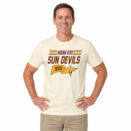Arizona State Sun Devils  Varsity Club Pennant Shirt - Off White