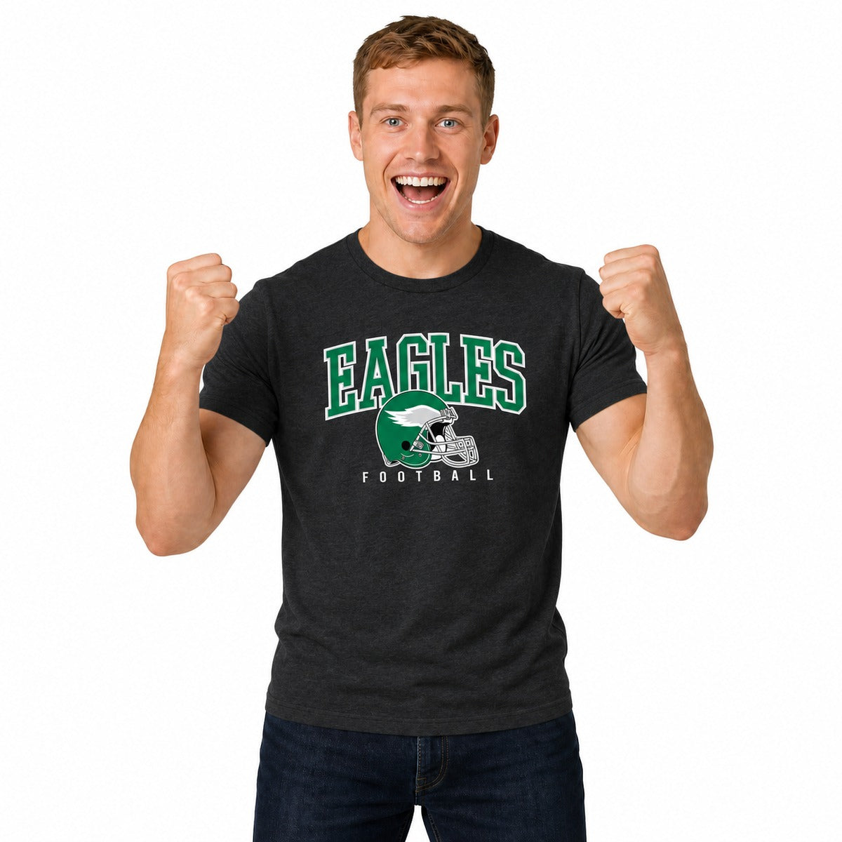 Philadelphia Eagles  NFL All Star Heather Tag-Less T-Shirt - Black Heather