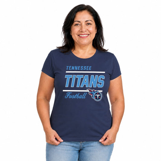 Tennessee Titans  NFL Women's Gameday Short Sleeve Crew Neck T-Shirt - Navy