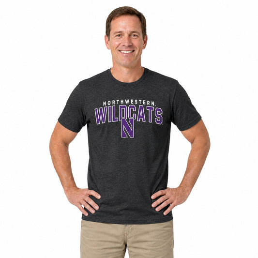 Northwestern Wildcats  Starting Fresh Heathered Tee - Black Heather