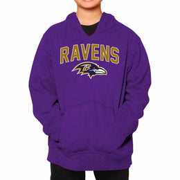 Baltimore Ravens NFL Youth Home Team Hoodie- Kids Hooded Sweatshirt - Purple