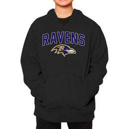 Baltimore Ravens NFL Youth Home Team Hoodie- Kids Hooded Sweatshirt - Black