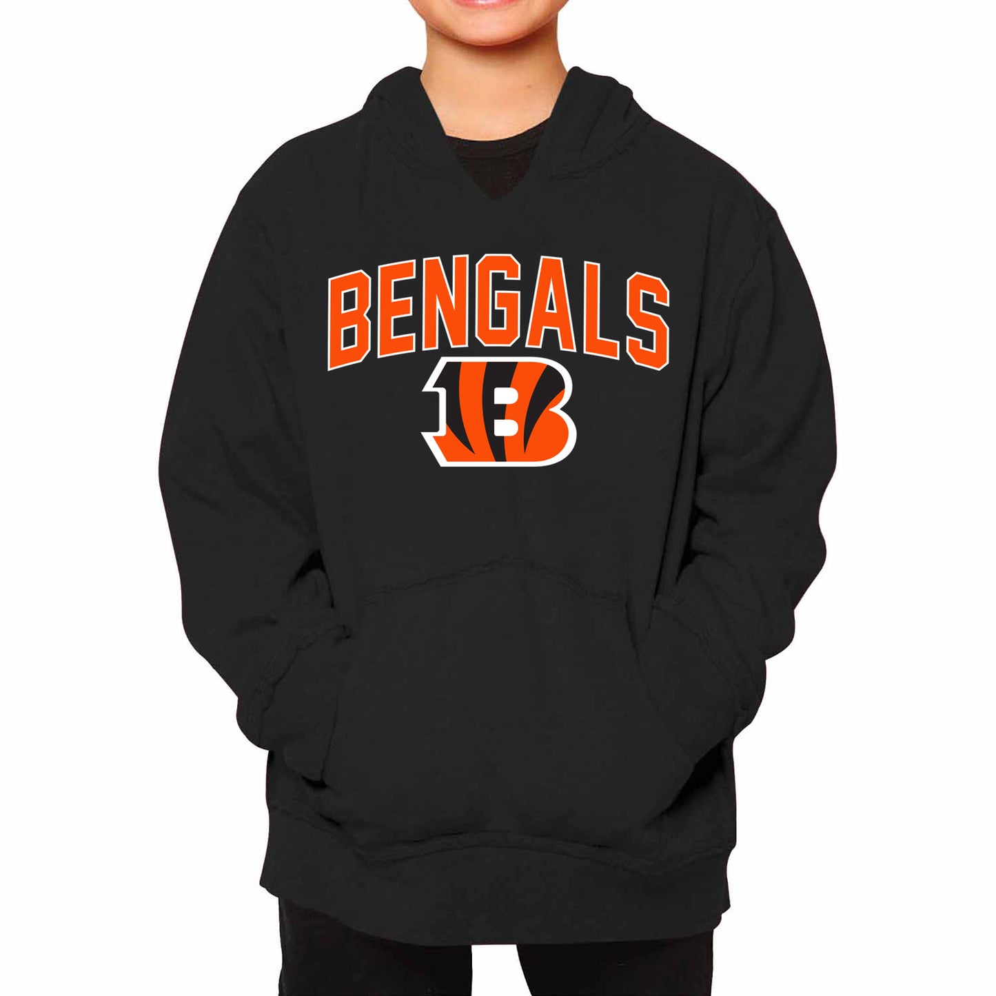Cincinnati Bengals NFL Youth Home Team Hoodie- Kids Hooded Sweatshirt - Black