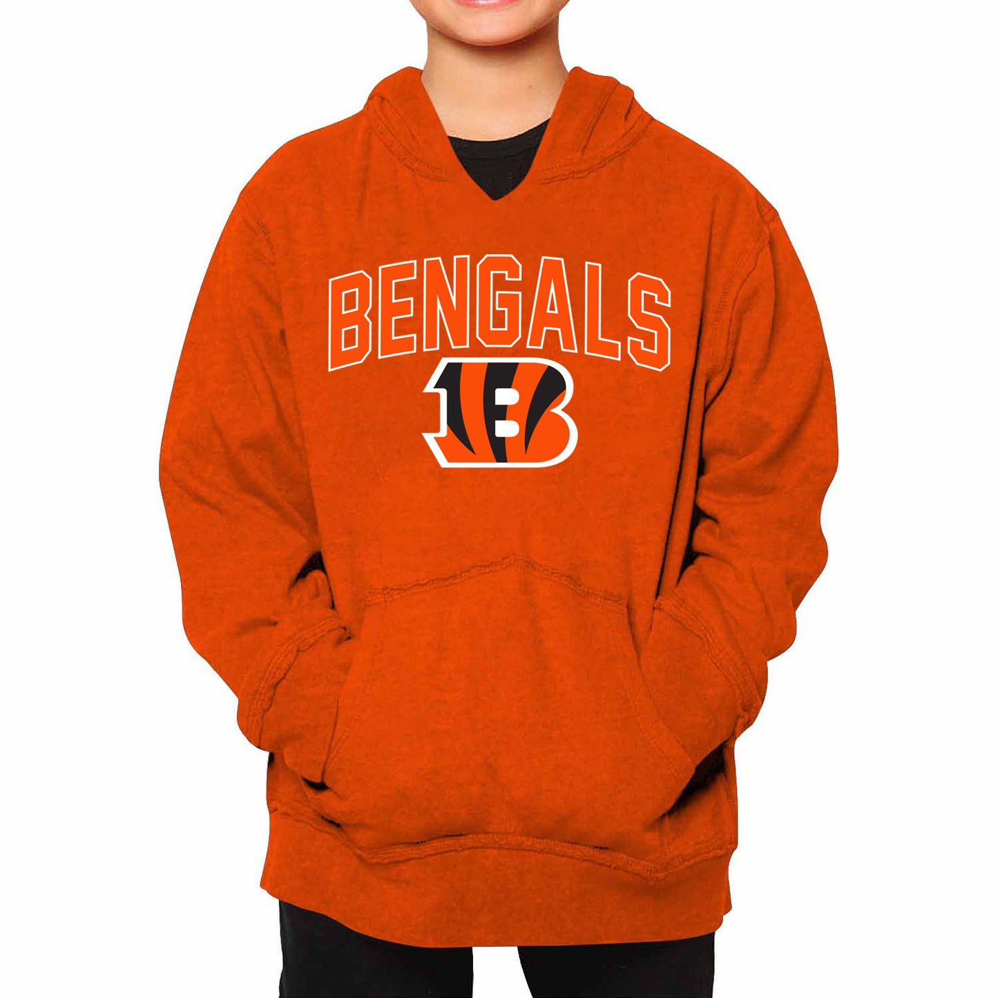 Cincinnati Bengals NFL Youth Home Team Hoodie- Kids Hooded Sweatshirt - Orange