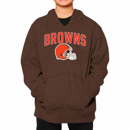 Cleveland Browns NFL Youth Home Team Hoodie- Kids Hooded Sweatshirt - Brown