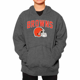 Cleveland Browns NFL Youth Home Team Hoodie- Kids Hooded Sweatshirt - Sport Gray