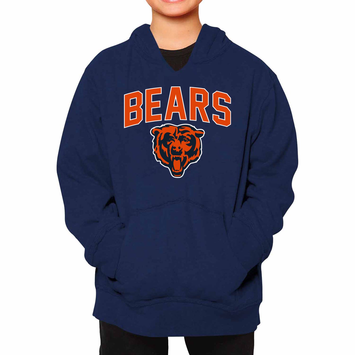 Chicago Bears NFL Youth Home Team Hoodie- Kids Hooded Sweatshirt - Navy