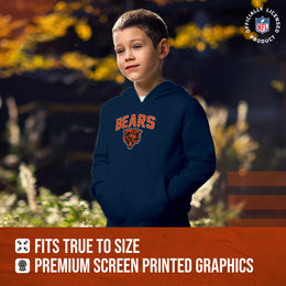 Chicago Bears NFL Youth Home Team Hoodie- Kids Hooded Sweatshirt - Navy