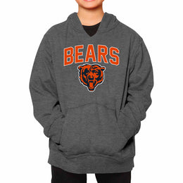 Chicago Bears NFL Youth Home Team Hoodie- Kids Hooded Sweatshirt - Sport Gray