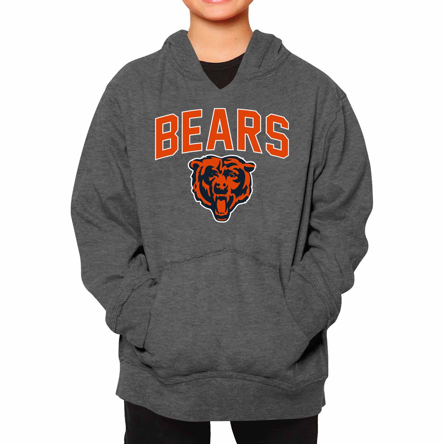 Chicago Bears NFL Youth Home Team Hoodie- Kids Hooded Sweatshirt - Sport Gray