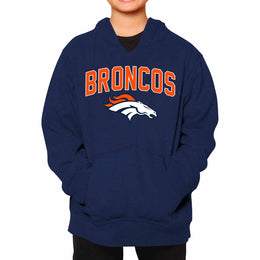Denver Broncos NFL Youth Home Team Hoodie- Kids Hooded Sweatshirt - Navy