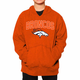 Denver Broncos NFL Youth Home Team Hoodie- Kids Hooded Sweatshirt - Orange