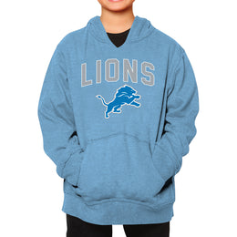Detroit Lions NFL Youth Home Team Hoodie- Kids Hooded Sweatshirt - Light Blue