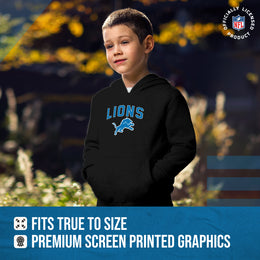 Detroit Lions NFL Youth Home Team Hoodie- Kids Hooded Sweatshirt - Black