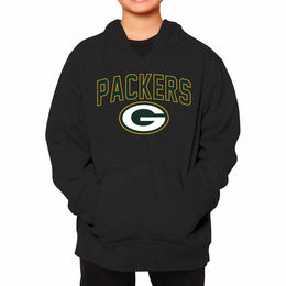 Green Bay Packers NFL Youth Home Team Hoodie- Kids Hooded Sweatshirt - Black