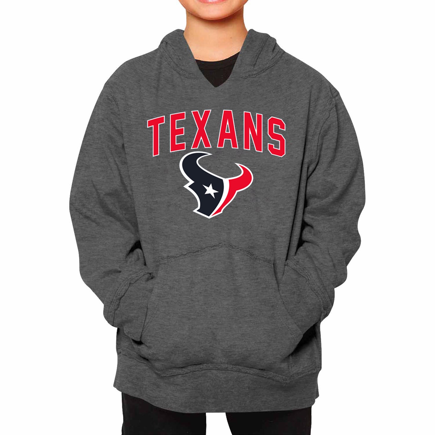 Houston Texans NFL Youth Home Team Hoodie- Kids Hooded Sweatshirt - Sport Gray