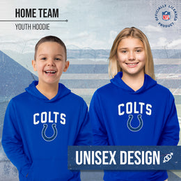 Indianapolis Colts NFL Youth Home Team Hoodie- Kids Hooded Sweatshirt - Royal