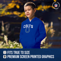 Indianapolis Colts NFL Youth Home Team Hoodie- Kids Hooded Sweatshirt - Royal