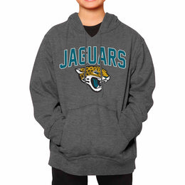 Jacksonville Jaguars NFL Youth Home Team Hoodie- Kids Hooded Sweatshirt - Sport Gray