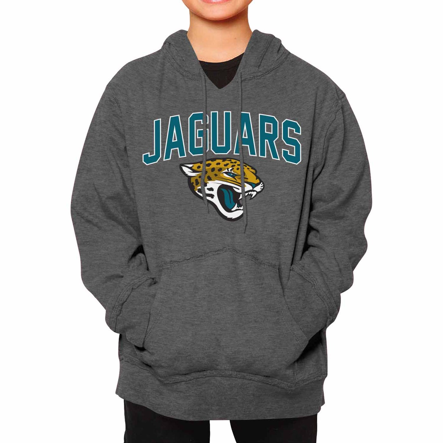 Jacksonville Jaguars NFL Youth Home Team Hoodie- Kids Hooded Sweatshirt - Sport Gray
