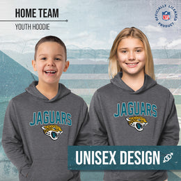 Jacksonville Jaguars NFL Youth Home Team Hoodie- Kids Hooded Sweatshirt - Sport Gray