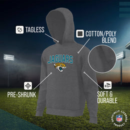 Jacksonville Jaguars NFL Youth Home Team Hoodie- Kids Hooded Sweatshirt - Sport Gray