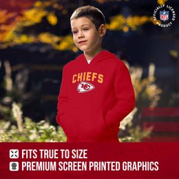 Kansas City Chiefs NFL Youth Home Team Hoodie- Kids Hooded Sweatshirt - Red