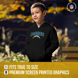 Los Angeles Chargers NFL Youth Home Team Hoodie- Kids Hooded Sweatshirt - Black