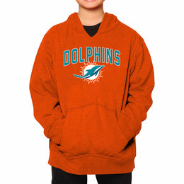 Miami Dolphins NFL Youth Home Team Hoodie- Kids Hooded Sweatshirt - Orange