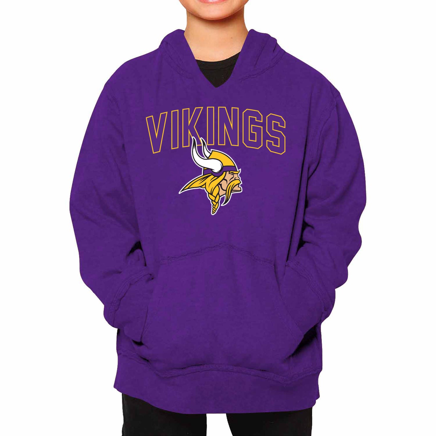 Minnesota Vikings NFL Youth Home Team Hoodie- Kids Hooded Sweatshirt - Purple