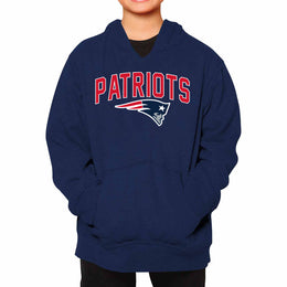 New England Patriots NFL Youth Home Team Hoodie- Kids Hooded Sweatshirt - Navy