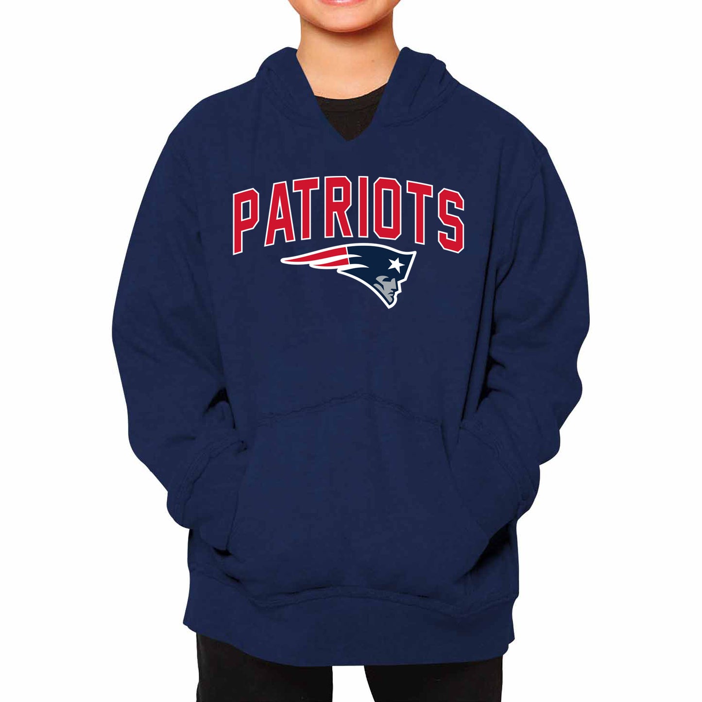 New England Patriots NFL Youth Home Team Hoodie- Kids Hooded Sweatshirt - Navy