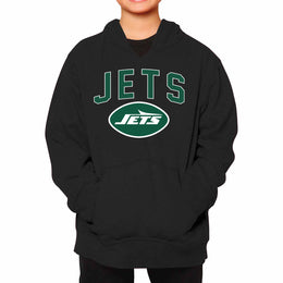 New York Jets NFL Youth Home Team Hoodie- Kids Hooded Sweatshirt - Black