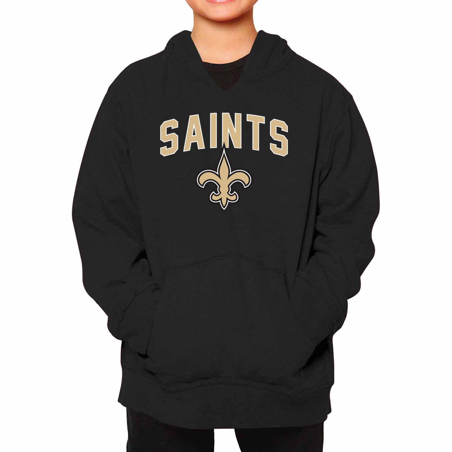 New Orleans Saints NFL Youth Home Team Hoodie- Kids Hooded Sweatshirt - Black