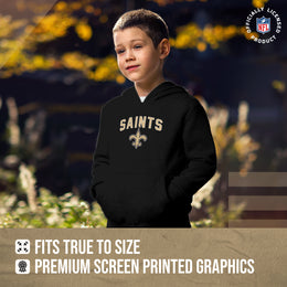 New Orleans Saints NFL Youth Home Team Hoodie- Kids Hooded Sweatshirt - Black