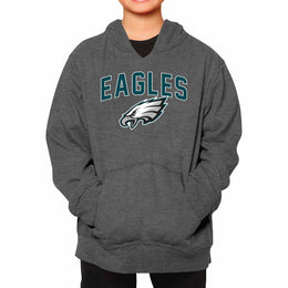 Philadelphia Eagles NFL Youth Home Team Hoodie- Kids Hooded Sweatshirt - Sport Gray