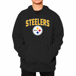 Pittsburgh Steelers NFL Youth Home Team Hoodie- Kids Hooded Sweatshirt - Black