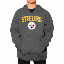 Pittsburgh Steelers NFL Youth Home Team Hoodie- Kids Hooded Sweatshirt - Sport Gray