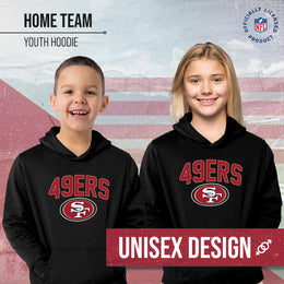San Francisco 49ers NFL Youth Home Team Hoodie- Kids Hooded Sweatshirt - Black