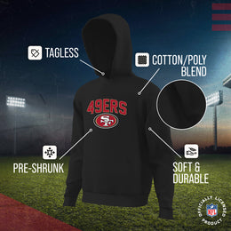 San Francisco 49ers NFL Youth Home Team Hoodie- Kids Hooded Sweatshirt - Black