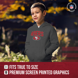 San Francisco 49ers NFL Youth Home Team Hoodie- Kids Hooded Sweatshirt - Sport Gray