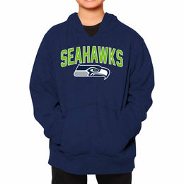 Seattle Seahawks NFL Youth Home Team Hoodie- Kids Hooded Sweatshirt - Navy