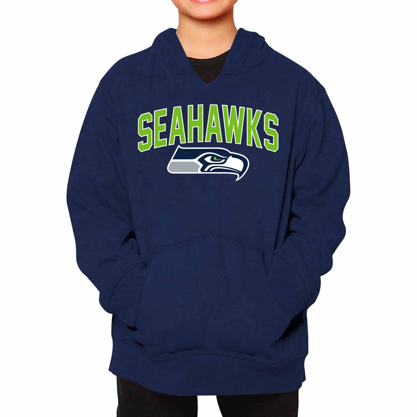 Seattle Seahawks NFL Youth Home Team Hoodie- Kids Hooded Sweatshirt - Navy