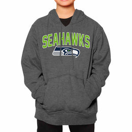 Seattle Seahawks NFL Youth Home Team Hoodie- Kids Hooded Sweatshirt - Sport Gray